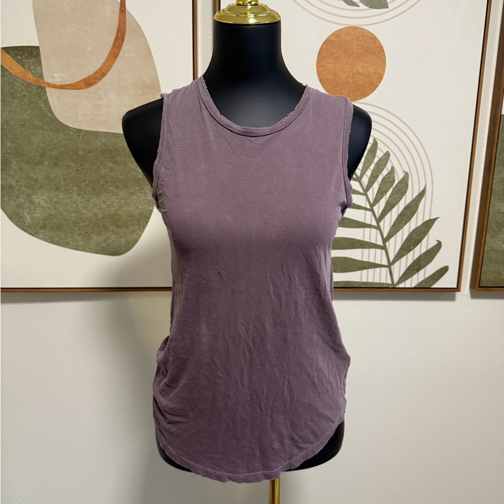 3/$10 AG Purple Sleeveless Distressed Tank